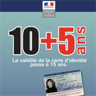 La carte nationale d’identité est valide 15 ans à compter du 1er janvier 2014